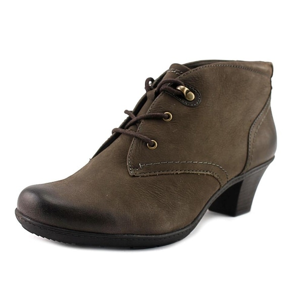 Earth Origins Devin Women Round Toe Leather Brown Ankle Boot