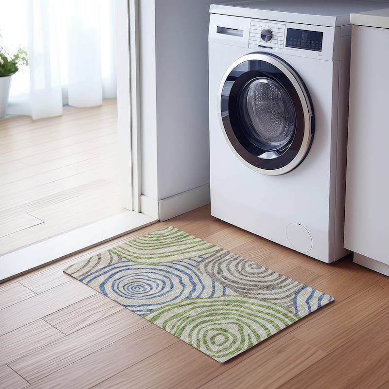 Machine Washable Indoor/ Outdoor Chantille Contemporary Dimensions Rug