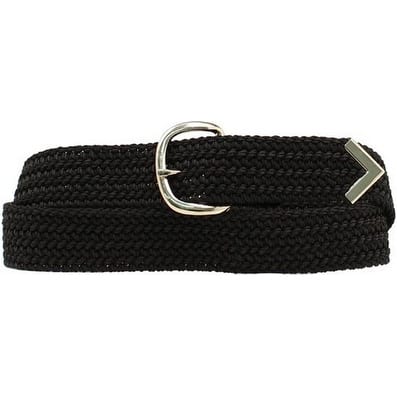 Mens black belt with silver tip Clearance