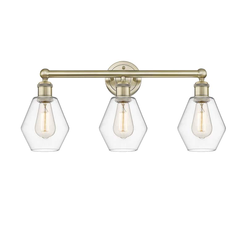 Innovations Lighting 616-3W-12-24 Cindyrella Vanity Cindyrella 3 Light - Antique Brass / Clear