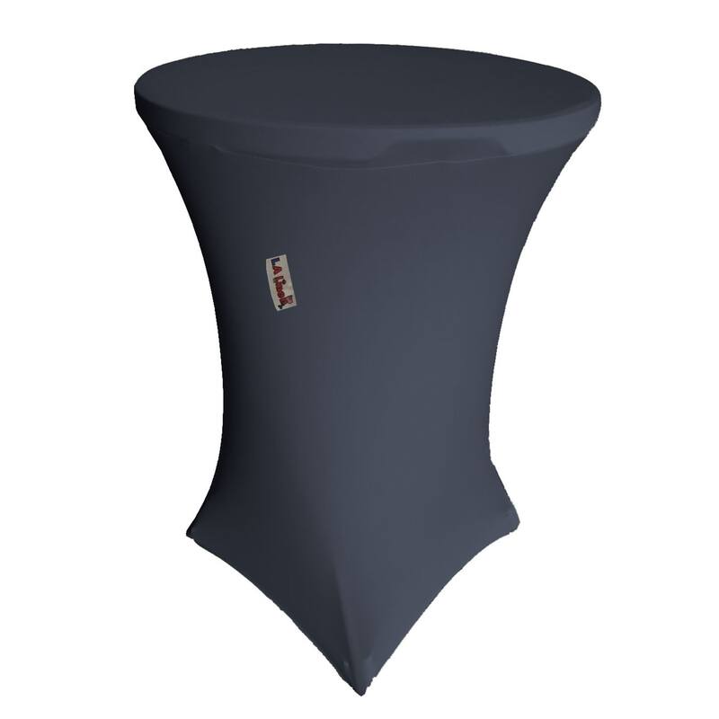 Round Spandex Cover For Cocktail Highboy Table, 32-Inch Round 42-Inch High - 32" x 32" x 42" - Navy