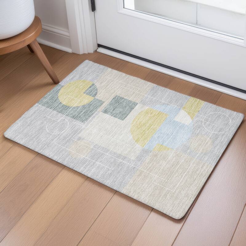 Machine Washable Indoor/ Outdoor Modern Filly Chantille Rug