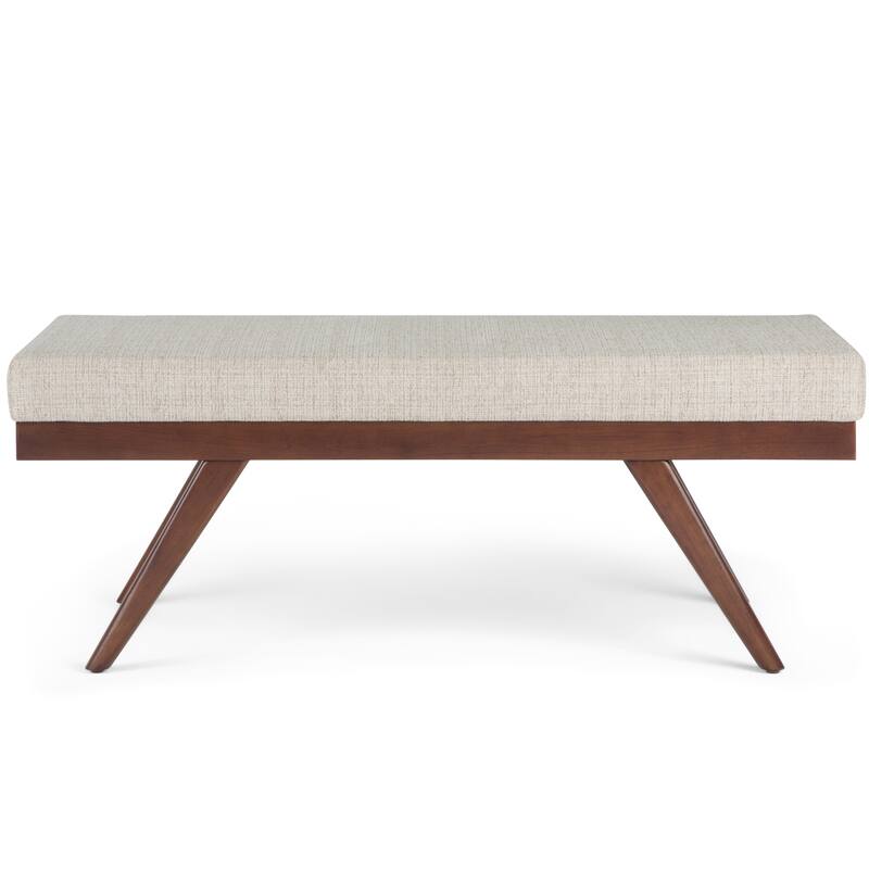 WYNDENHALL Nadine 48 inch Wide Mid Century Modern Rectangle Ottoman Bench