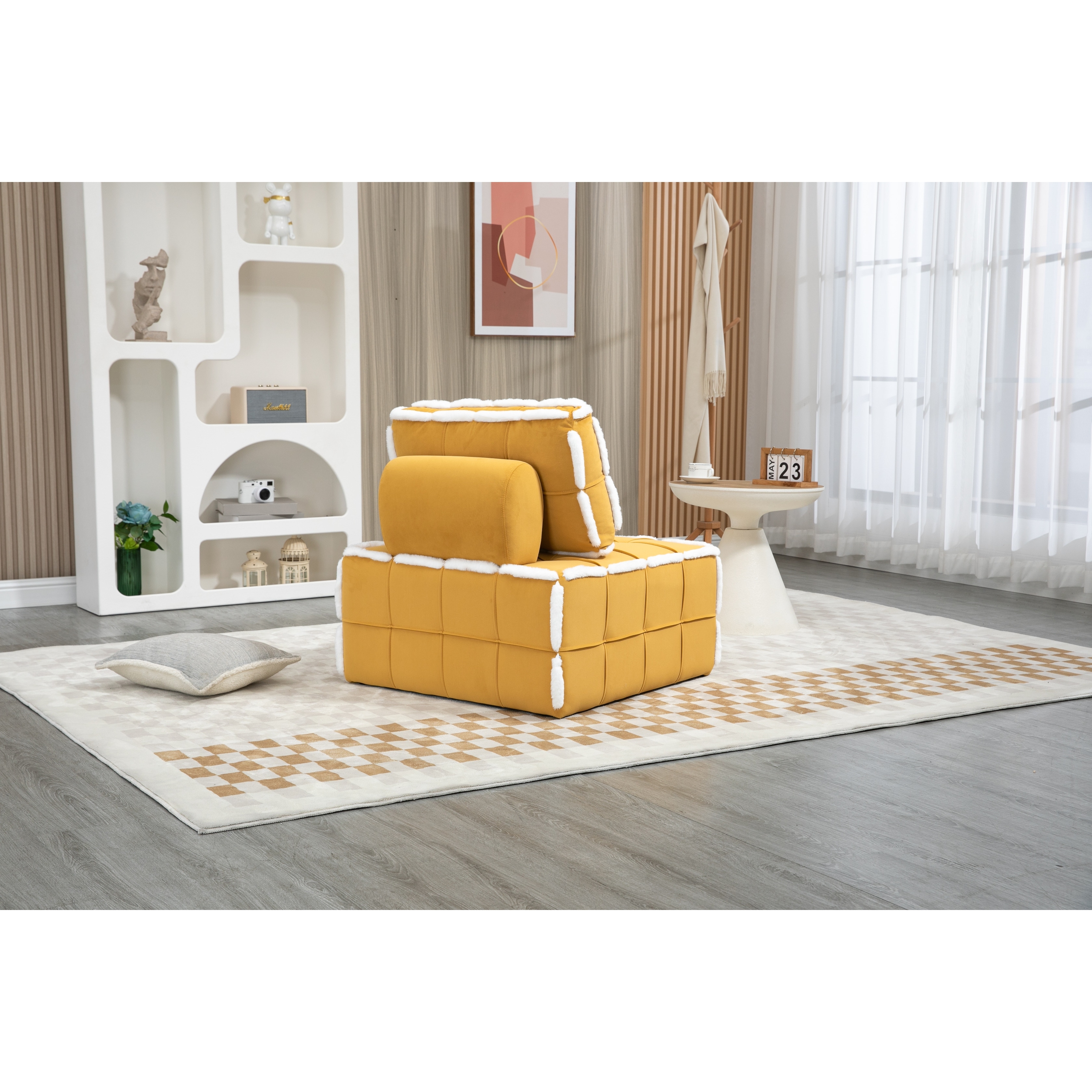 Yellow oversized on sale chair
