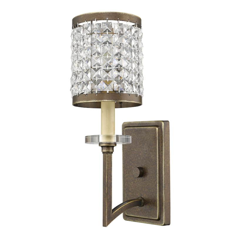 Livex Lighting 1-Light Painted Palacial Bronze Wall Sconce, 50561-64 - 5" W 15" H 6.5" EXT
