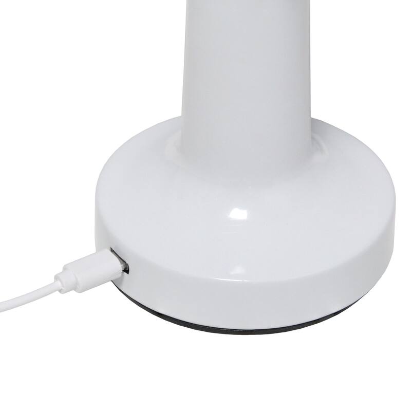 8.88" Touch-Control Mushroom LED Lamp Cordless Rechargeable Table Light with Adjustable Brightness - 4”L x 4”W x 8.88”H