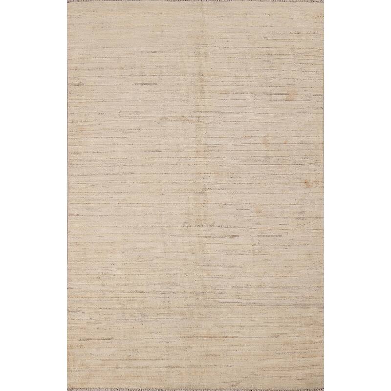 Contemporary Gabbeh Kashkoli Oriental Area Rug Handmade Wool Carpet - 3'3" x 4'10"