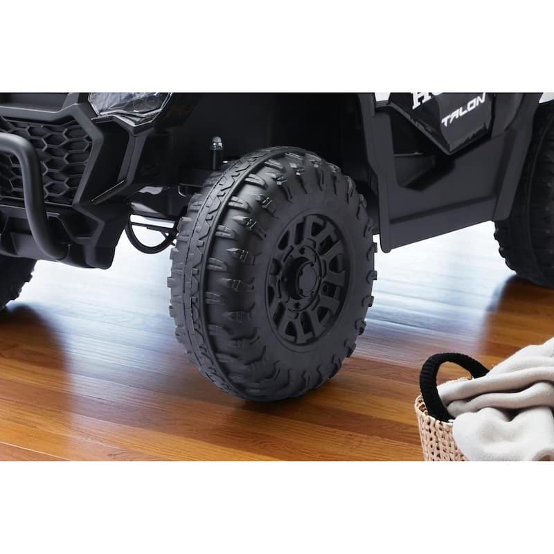 12V Kids Electric Ride On UTV Car with Remote Control, Battery Powered Toy Vehicle with Seat Belt & LED Lights, Ages 3-6