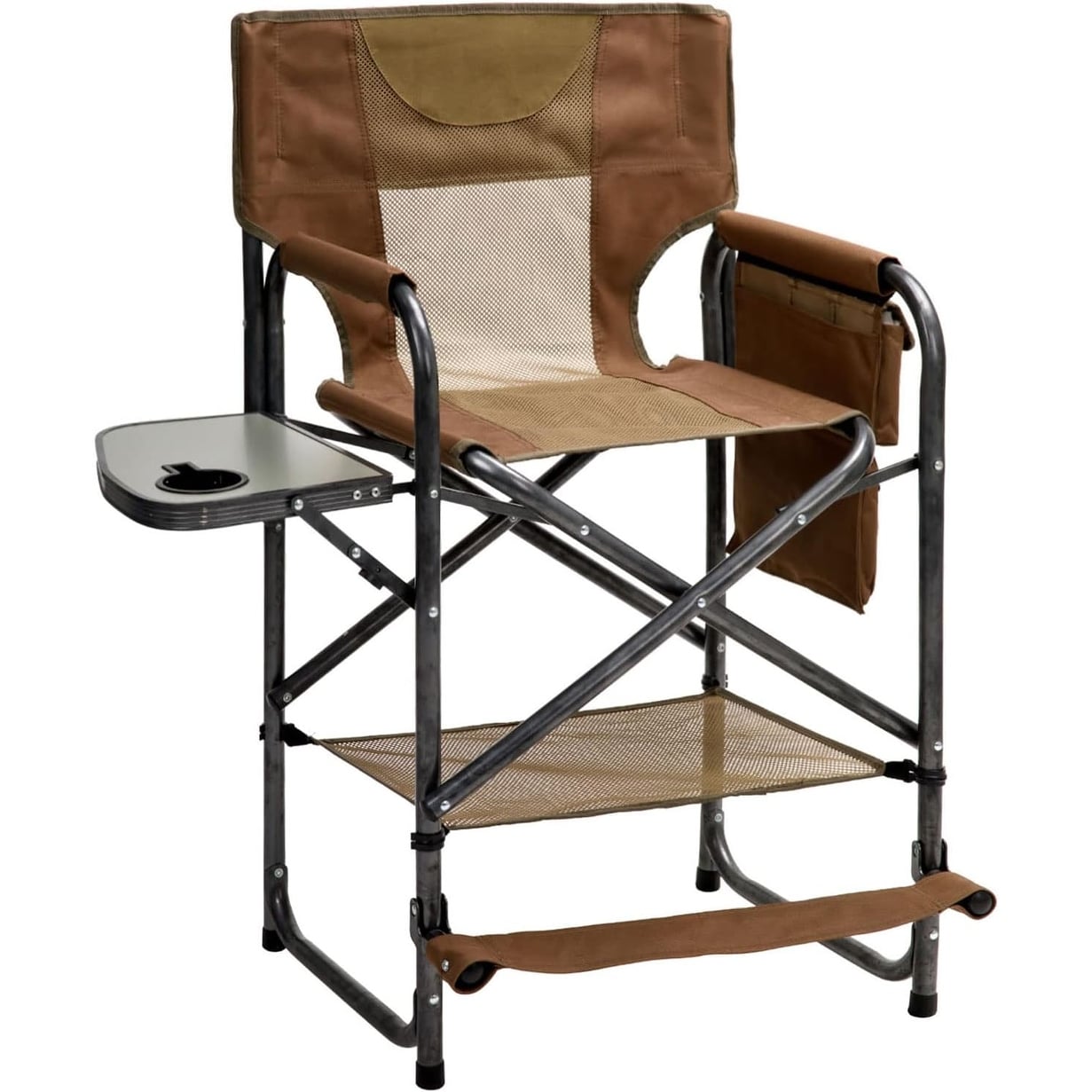 Tall Camping Directors Chair Portable Folding Artist Makeup Chair with Side Table Pocket Footrest Bed Bath Beyond 40648862