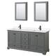 Option Dark Gray / Carrara Cultured Marble Top / Matte