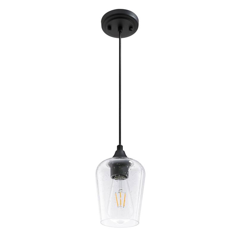 CO-Z 1-light Glass Pendant Light with Adjustable Cord