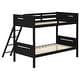 preview thumbnail 20 of 34, Luxury Twin-over-Twin Bunk Bed with Angled Ladder, White