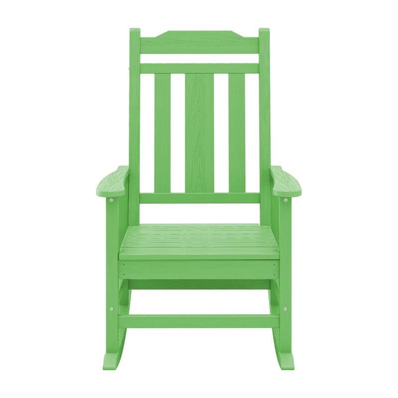 Outdoor Patio HDPE Rocking Chiar, Extra Wide Seat & Backrest