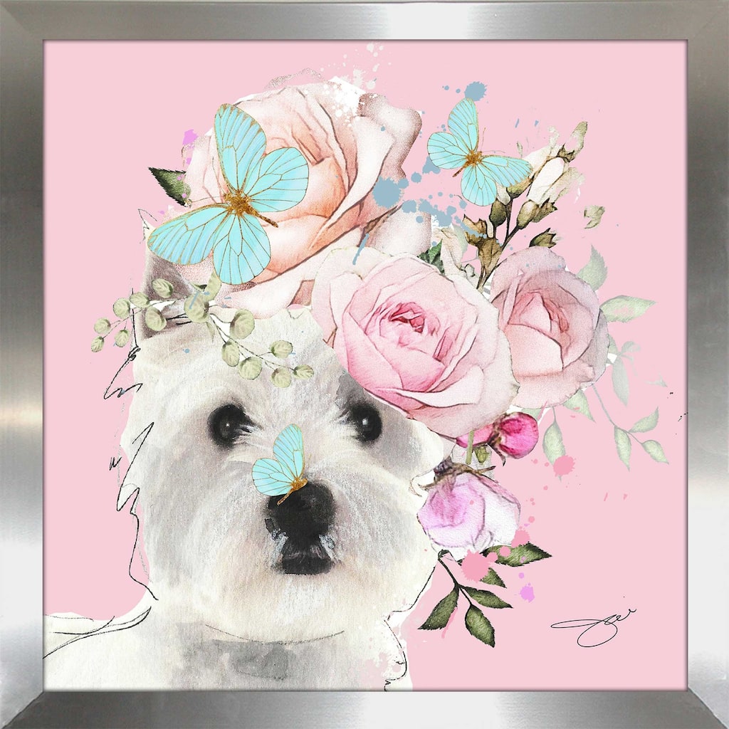 "Flower Westies" by Jodi Print on Acrylic