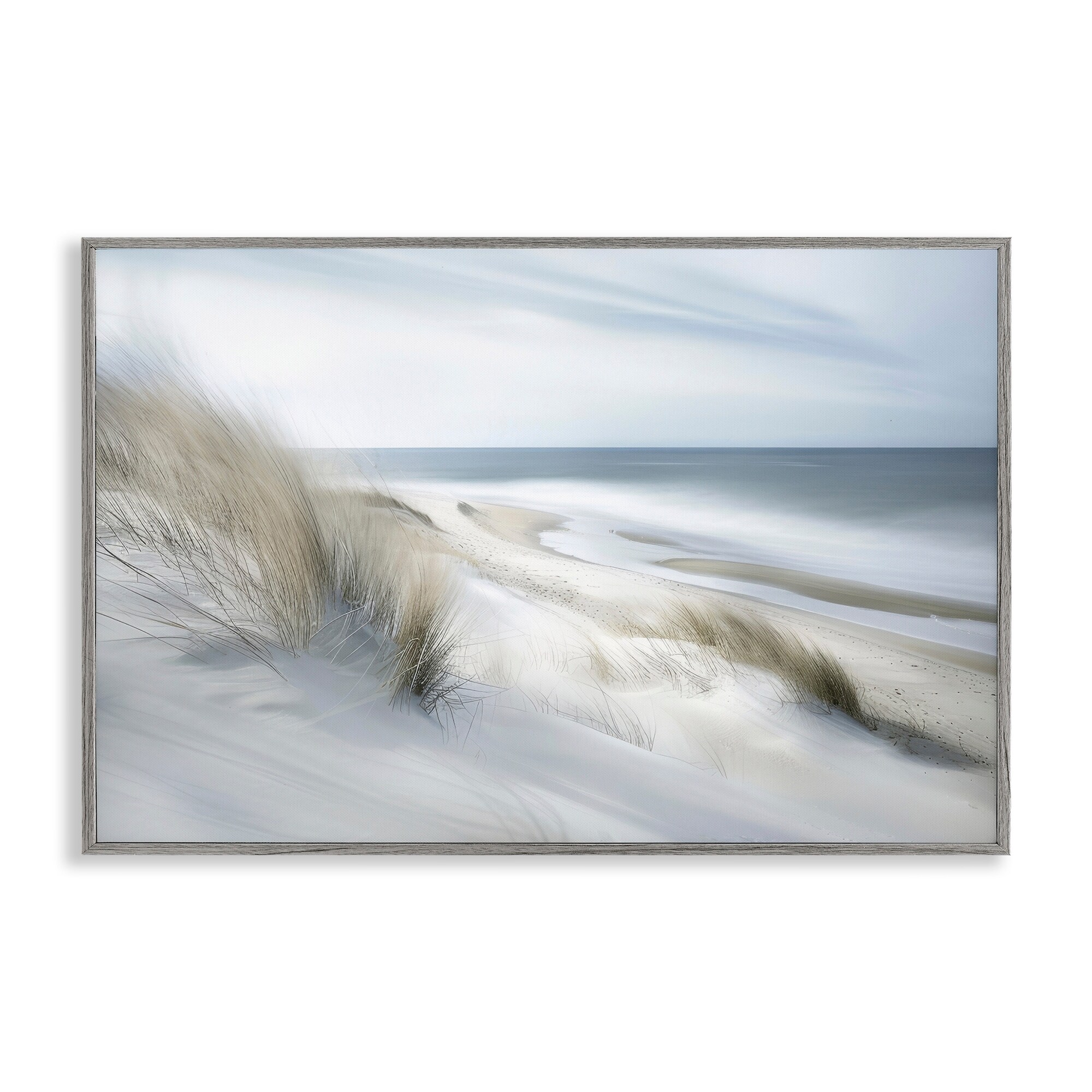 Stupell Beach View Fluid Abstraction Framed Giclee Art Design By Lazar Studio