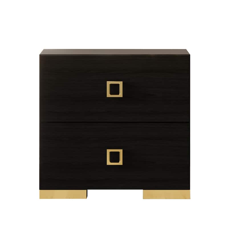 CraftPorch Modern Luxurious 2-Drawers Nightstand