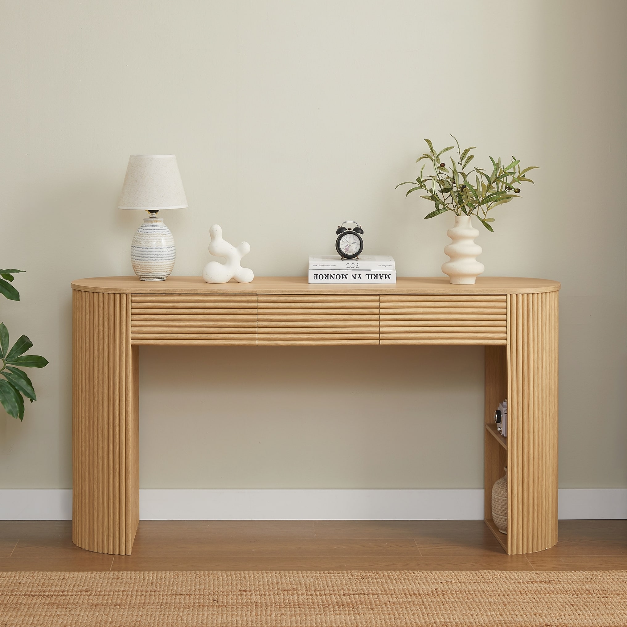 Console Table with Storage, 3 Drawers