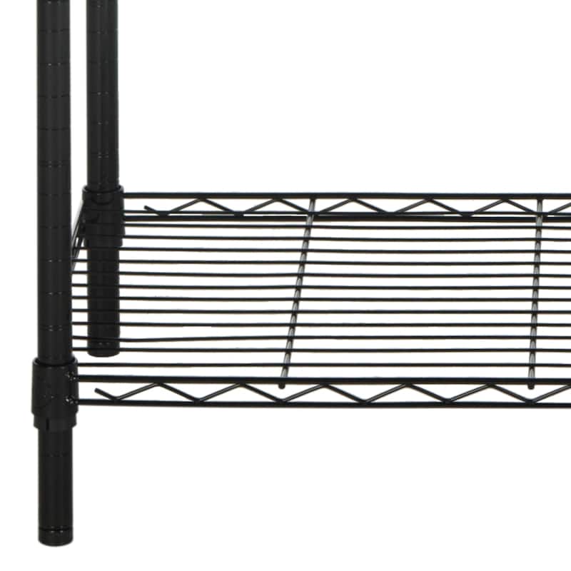 SAFAVIEH Storage Debi 5 Tier Heavy Duty Commercial Chrome Wire Shelf - 35.7" x 18" x 71" - 36Wx18Dx71H
