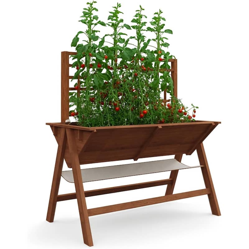 52x30x54in Raised Garden Bed with Legs - Acorn Brown