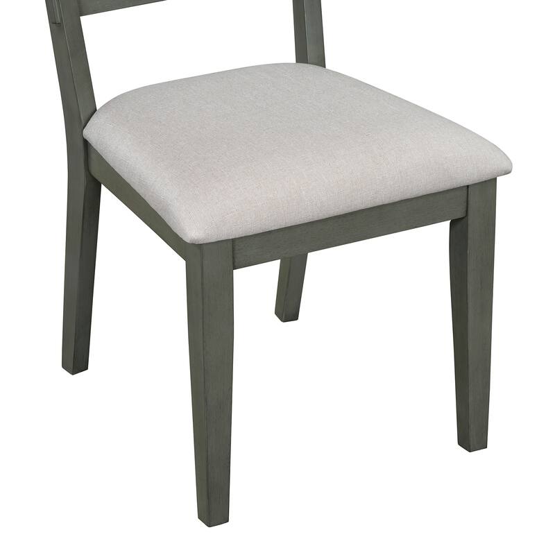 5-Piece Rustic Dining Set with Round Table, 3 Chairs & Bench
