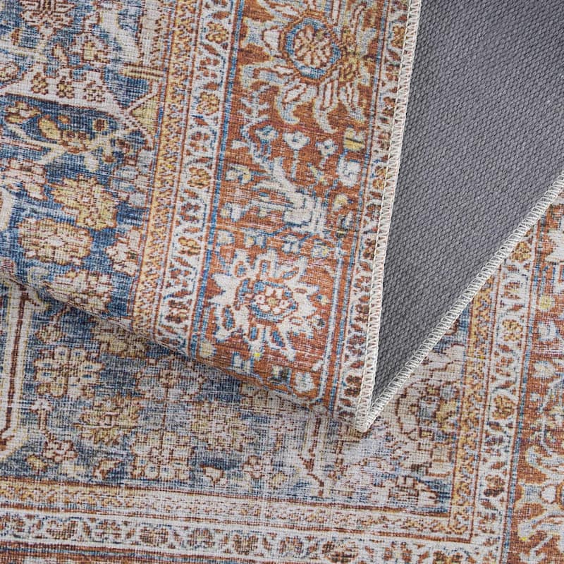 Hauteloom Georgia Machine Washable Persian Oriental Traditional Area Rug