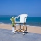 preview thumbnail 19 of 68, SAFAVIEH California Outdoor Bistro 26-inch Counter Stool with Arms - 23" W x 26" D x 43" H
