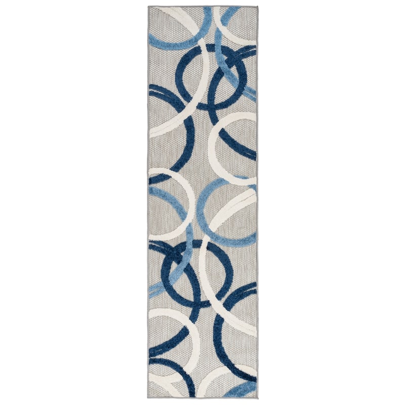 World Rug Gallery Contemporary Circular Indoor/Outdoor Area Rug