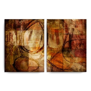 Ready2HangArt 'ETABX III' 2-Pc Rustic Abstract Canvas Art Set