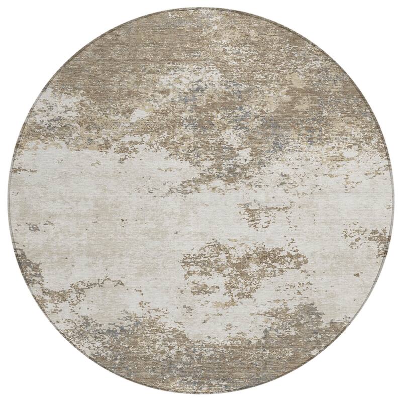 Machine Washable Indoor/ Outdoor Abstract Pixels Chantille Rug