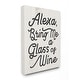 preview thumbnail 1 of 3, Stupell Industries Alexa Bring Me Wine Distressed Kitchen Sign Canvas Wall Art 24 x 30