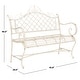 preview thumbnail 12 of 29, SAFAVIEH Outdoor Living Abner Wrought Iron 46-inch Garden Bench. - 45.8" W x 20" L x 40" H