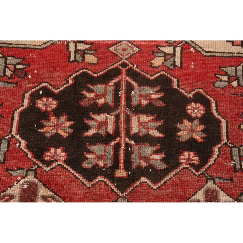 Hand Knotted Oriental 100% Wool Carpet Traditional Medallion Oranges & Rust Bakhtiari Area Rug - 6' 1'' X 4' 11''