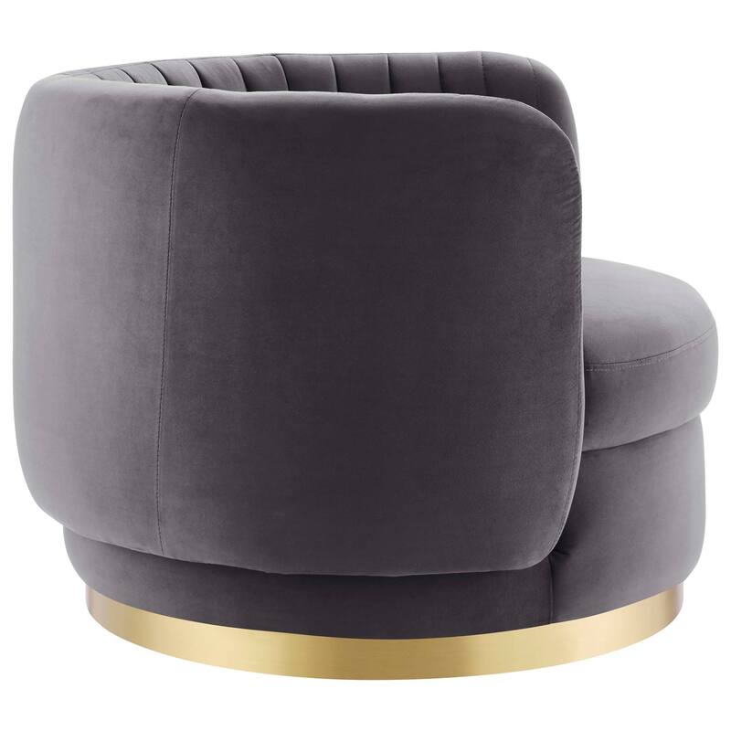 Embrace Tufted Performance Velvet Performance Velvet Swivel Chair