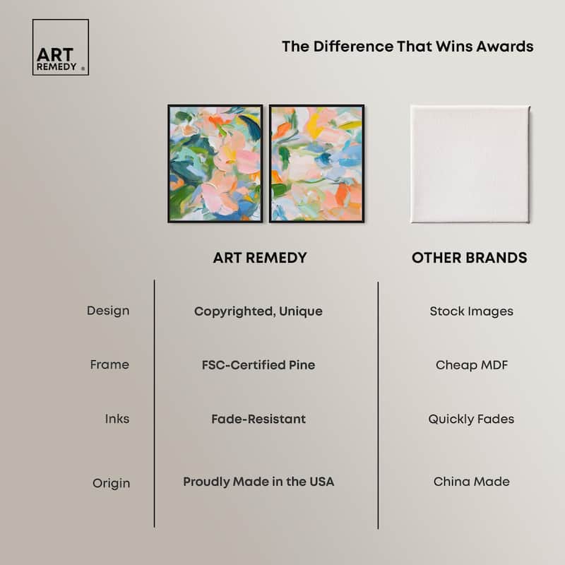 Chromatic Layers Canvas Set of 2 by Art Remedy