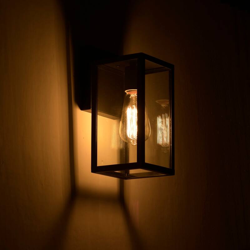 Exterior Lighting Outdoor Porch Wall Light with Clear Glass - 11*5*6.25