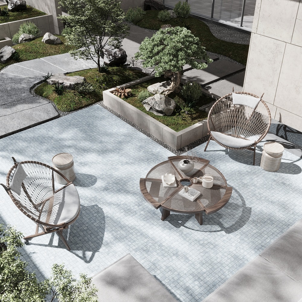 Regalia 12x12 in. Matte Gres Porcelain Uniform Square Mosaic Wall and Floor Tile (5.82 sq ft/case, 6-Pack)