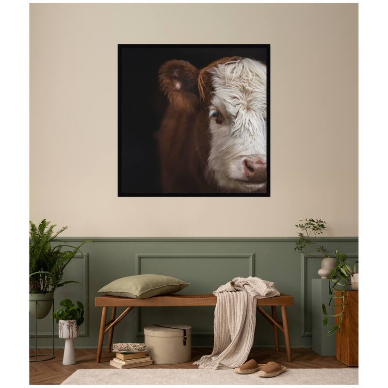 Kate and Laurel Cow Close by Emiko and Mark Franzen F2 Images Framed Wall Art Print