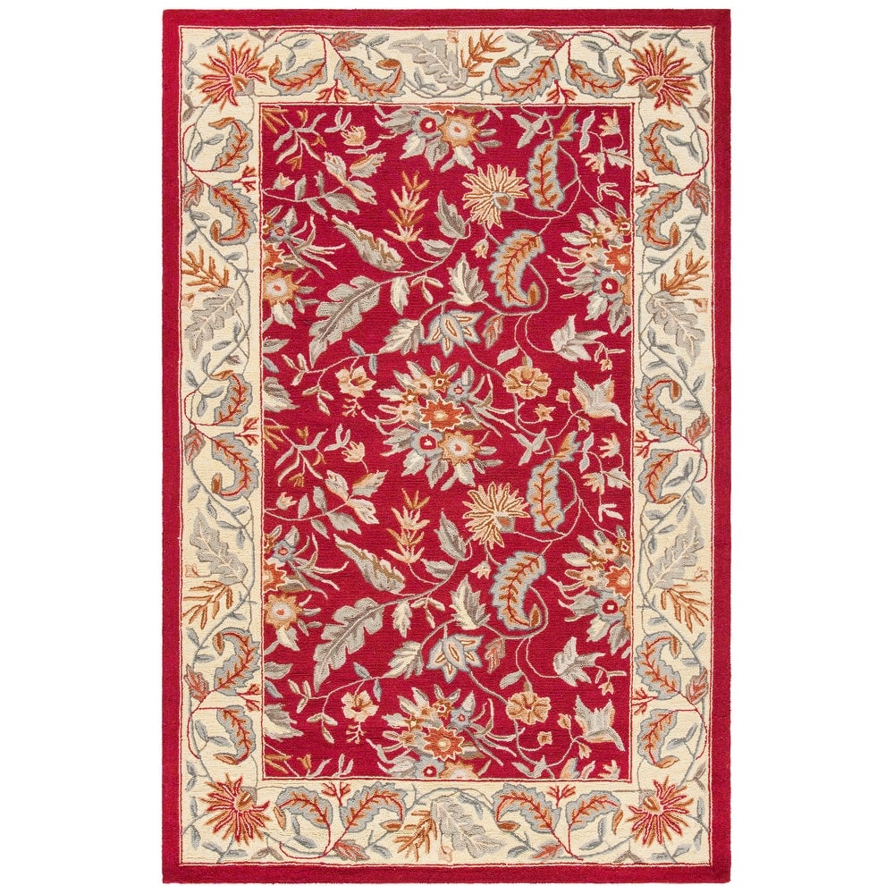 SAFAVIEH Handmade Chelsea Malda French Country Floral Wool Rug