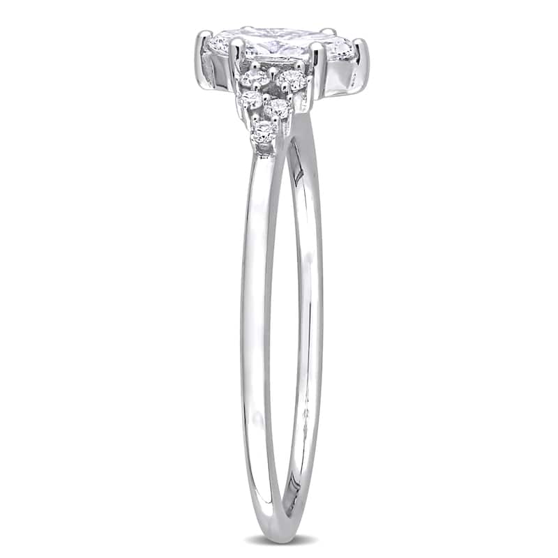Miadora 14k White Gold 1/2ct TDW Diamond Marquise Engagement Ring