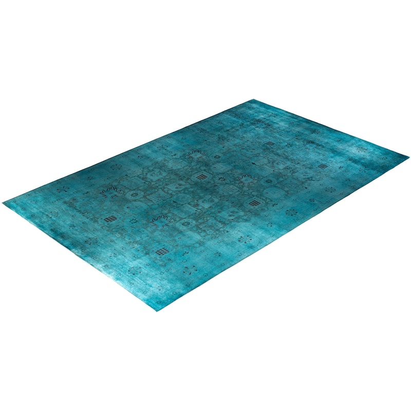 Vibrance One-of-a-Kind Hand-Knotted Area Rug - Blue, 11' 10" x 18' 10" - 11' 10" x 18' 10"