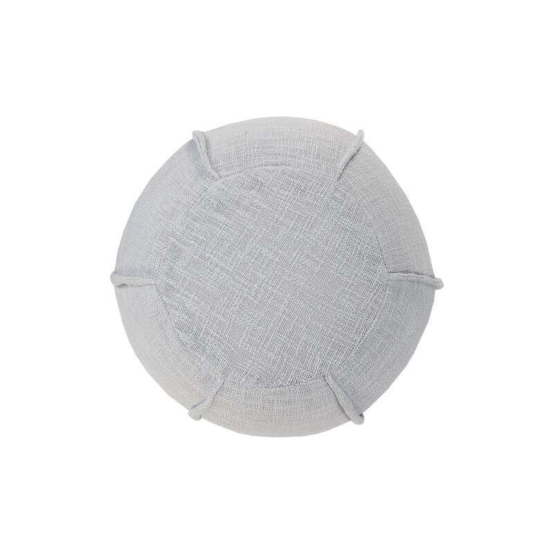 18-Inch Cotton Patchwork Pouf Ottoman for Living Room or Bedroom