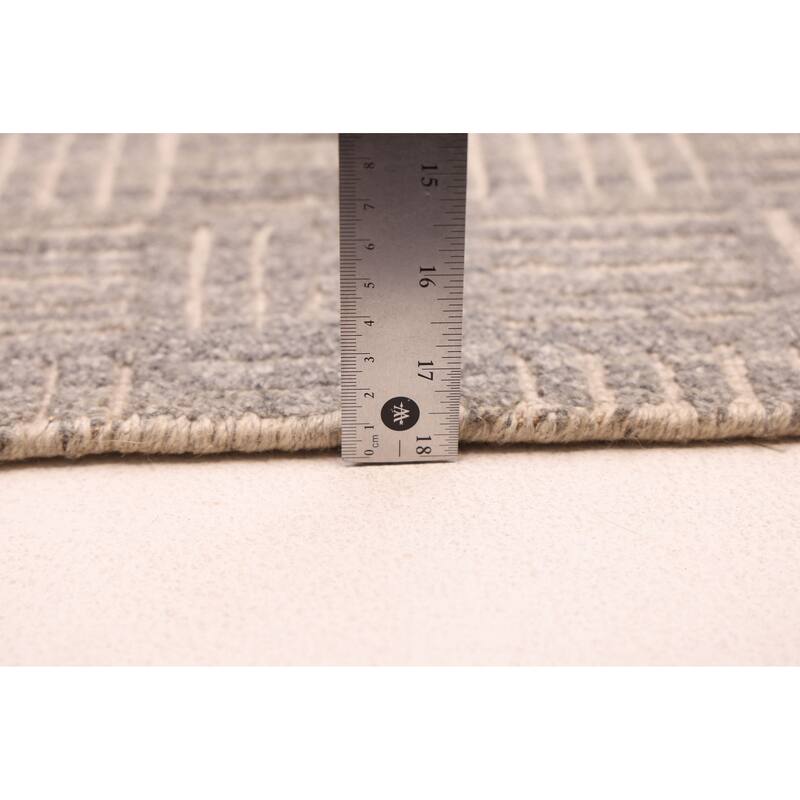 ECARPETGALLERY Hand Loomed Elysian Grey Rug - 8'1 x 10'0
