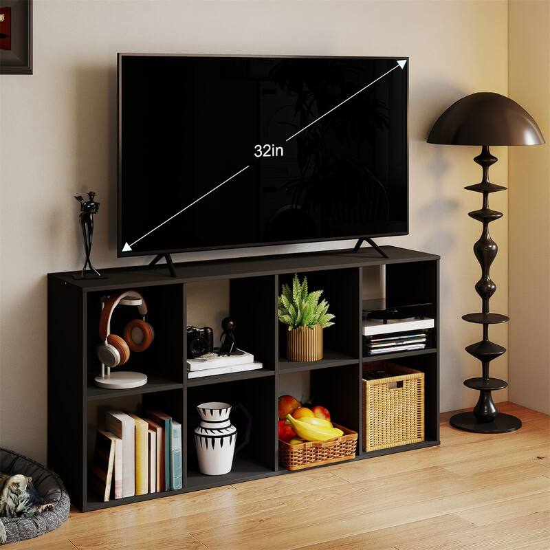 Cube Storage Organizer Shelf with Freestanding Bookshelf.