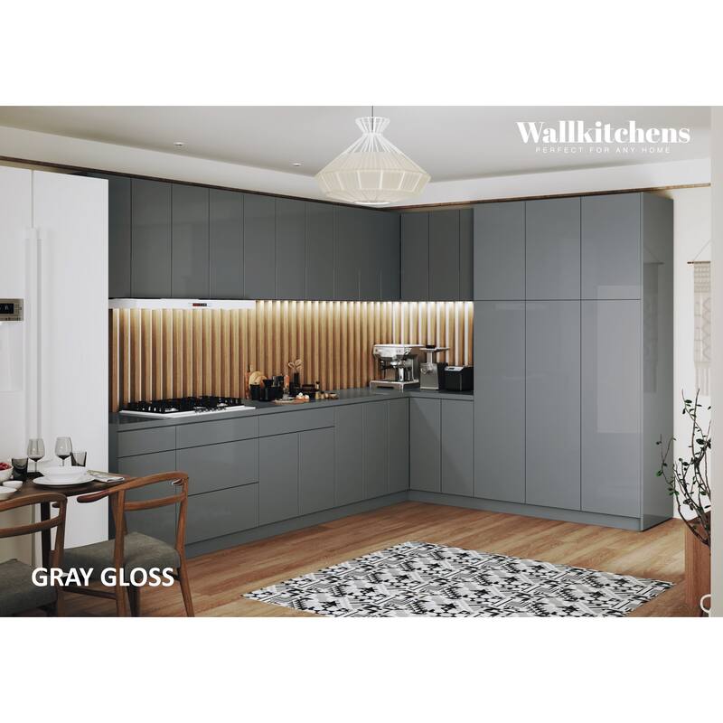 Kitchen Timeless Collection Gray Color Base Size 12Ft Wide - 144x102