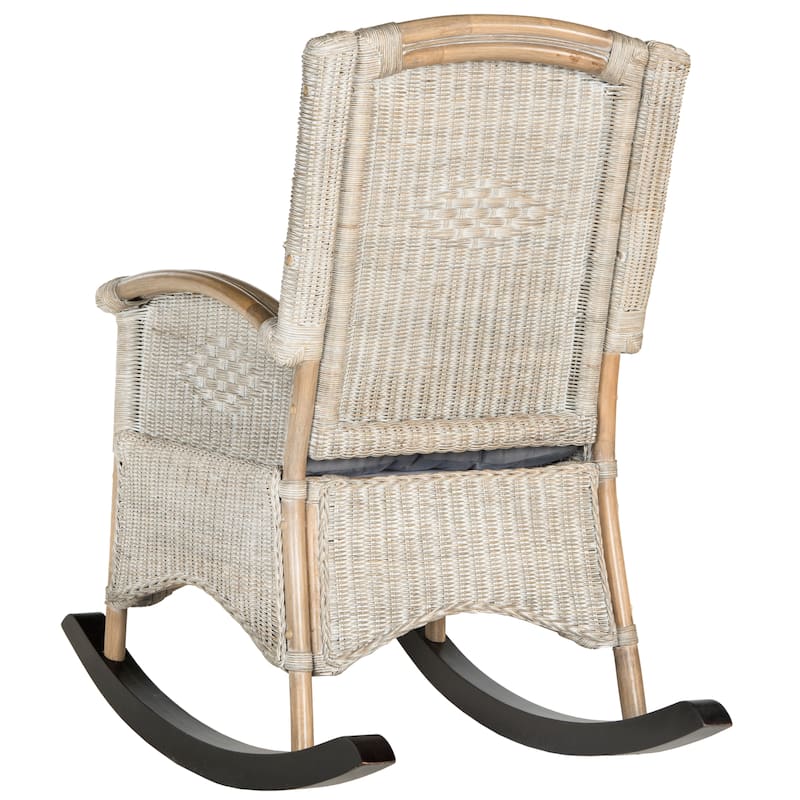 SAFAVIEH Secunda Antique Grey Rocking Chair - 25" x 35.4" x 40" - 25Wx35Dx40H