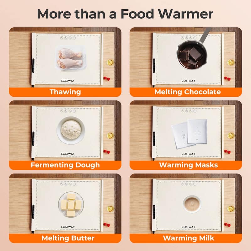 Costway Rollable & Portable Electric Warming Tray with Fasting Heating - See Details