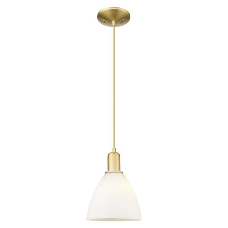 Innovations Lighting Endless Possibilities Arcadia - Bristol - 1 Light 8" Cord Hung Mini Pendant - Satin Gold/Matte White