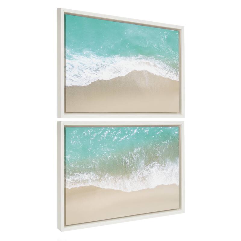 Kate and Laurel Sylvie Fantasy Framed Canvas by Creative Bunch Studio - 2 Piece 18x24 - Plastic - White