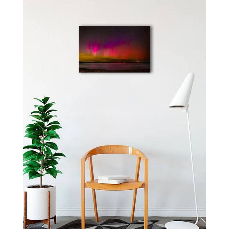 Beach Sunset at Night Photography by Wayne Collamore Art Poster - Print On Demand - 18 x 24 Inch