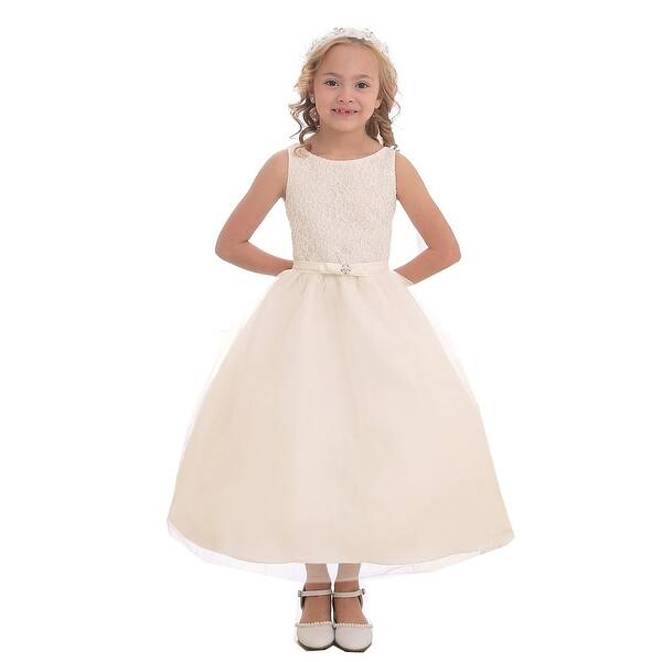Shop Girls Ivory Lace Top Tulle Junior Bridesmaid Dress 8 ... (600 x 600 Pixel)